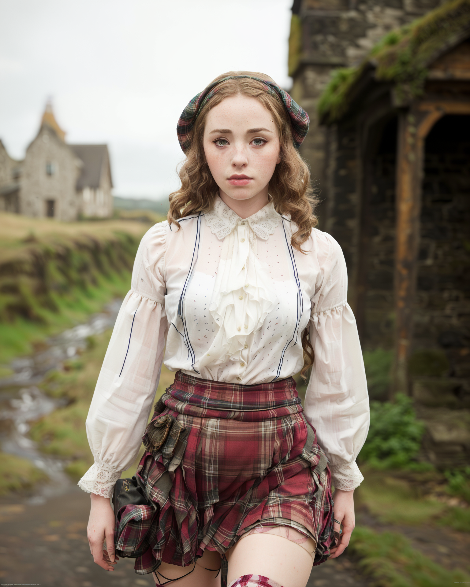 12976-1162636057-Freya Mavor, a beautiful Scottish woman wearing traditional wears, (masterpiece), (full body), (raw photo), [freckles], detailed.png